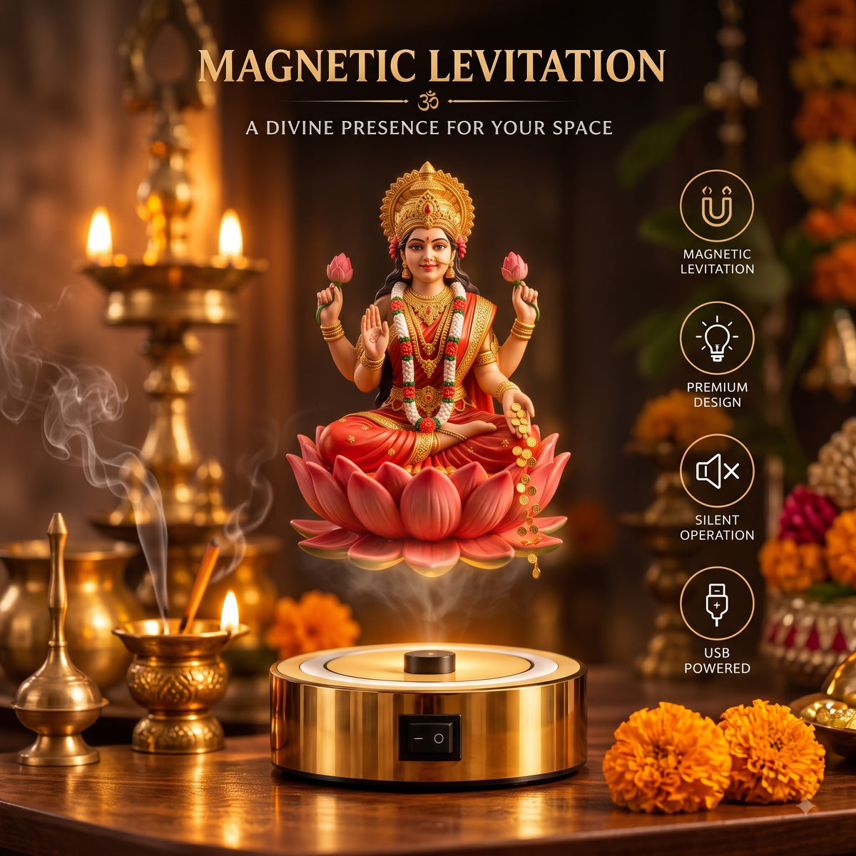 Levitating laxmi idol - DharmikStore