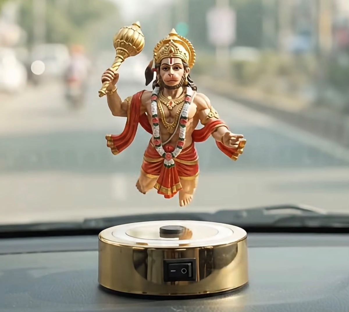 Levitating hanuman idol